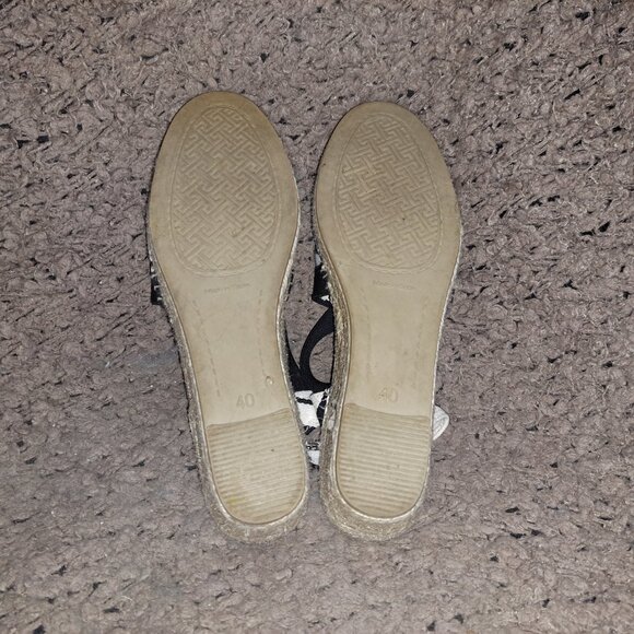 TONI PONS-Origens-Espadrilles-Black/White Stripe-Slingback-Sz 40/9-Excellent - Picture 8 of 8